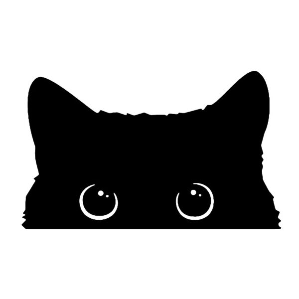 Black Cat  Reflective Waterproof Car Sticker